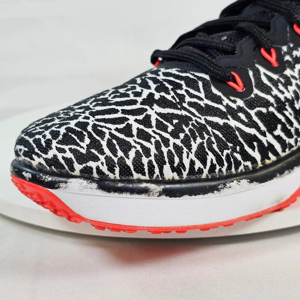Jordan Trainer 1 Low Black White Infrared Elephant Print 845403-006 Mens 10.5